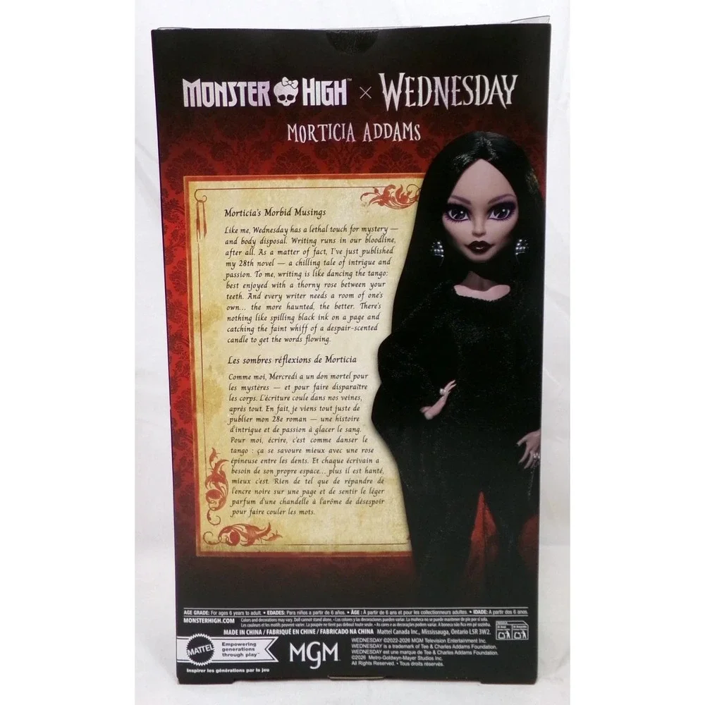 Monster High‎ x Wednesday Morticia Addams Collectible Doll JLK99 in Shipper Box